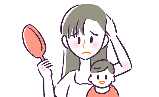 イメージ：産後脱毛症