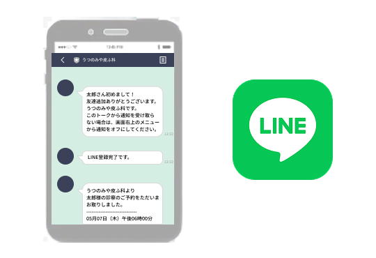LINEで予約状況をお知らせ